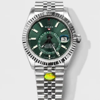 Rolex Sky-Dweller REF# 336934 Green Dial Watch in 904L Steel Case 1:1 Mirror Super Clone - view 1
