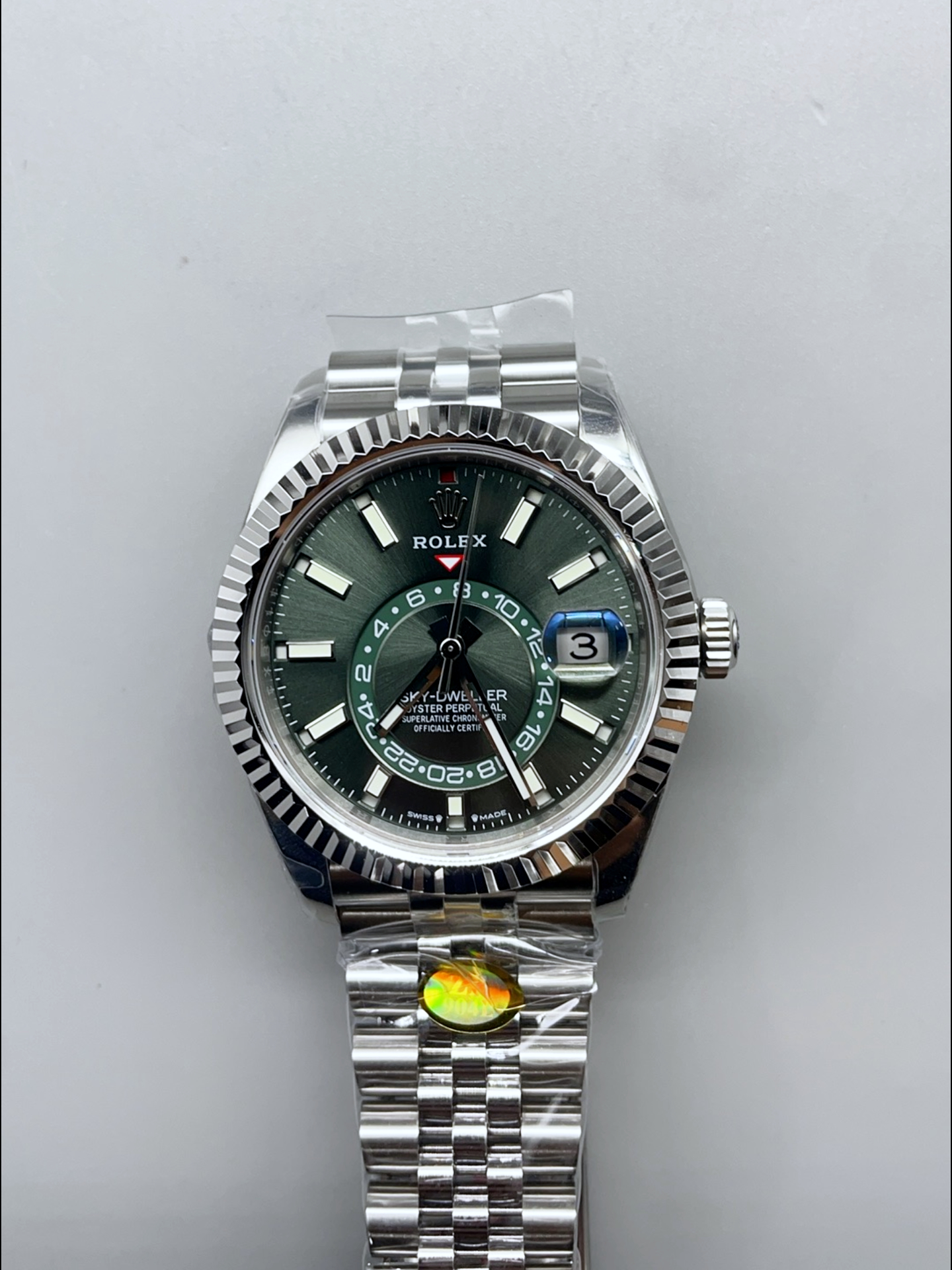 Rolex Sky-Dweller REF# 336934 Green Dial Watch in 904L Steel Case 1:1 Mirror Super Clone - view 2