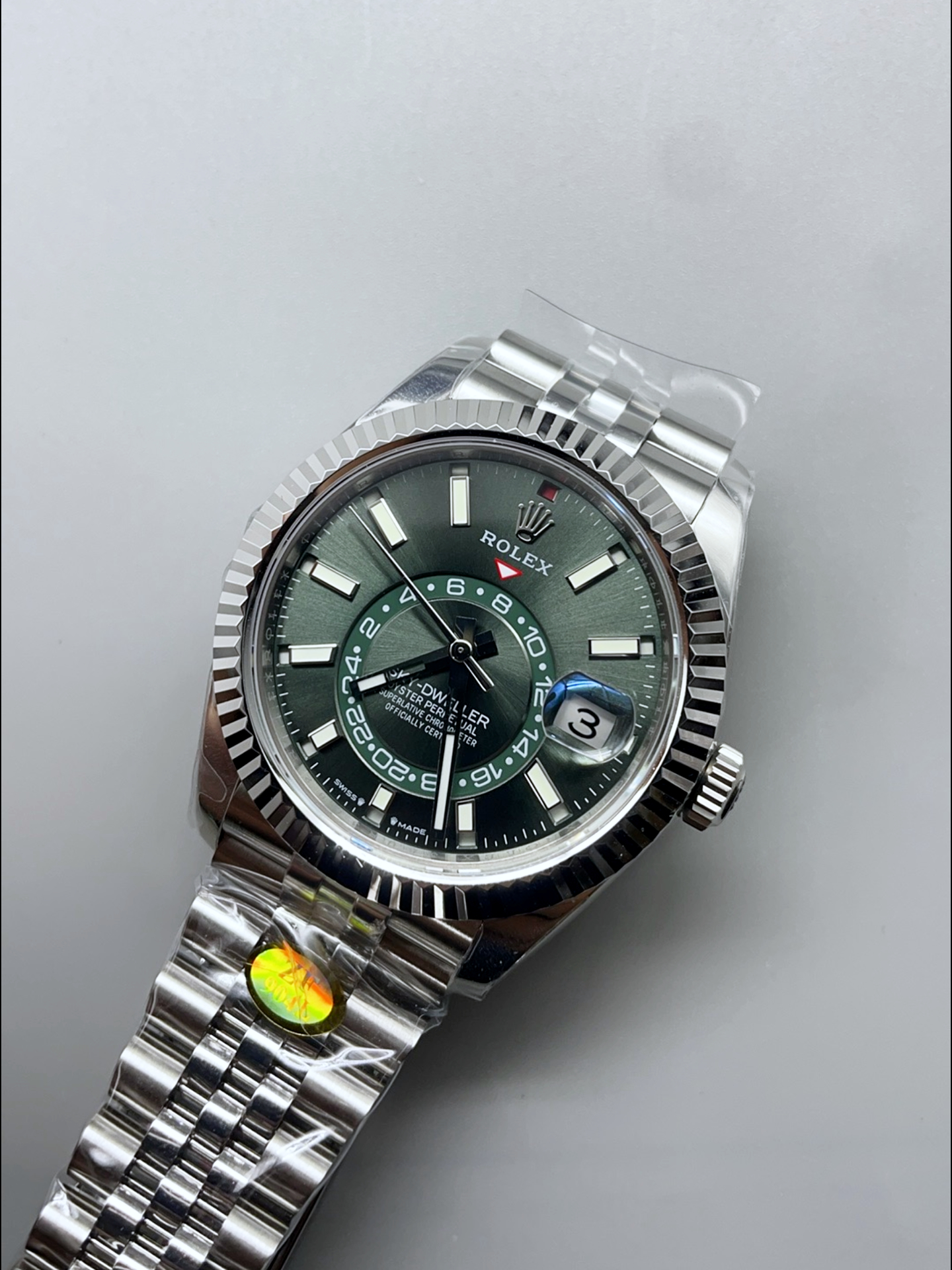 Rolex Sky-Dweller REF# 336934 Green Dial Watch in 904L Steel Case 1:1 Mirror Super Clone - view 4