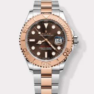 Rolex Yachtmaster 40 Everose Gold - Oyster Steel Brown Dial 1:1 Swiss Super Clone Watch 40MM in 904L Steel Casing - view 1