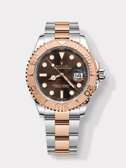 Rolex Yachtmaster 40 Everose Gold - Oyster Steel Brown Dial 1:1 Swiss Super Clone Watch 40MM in 904L Steel Casing - view 1