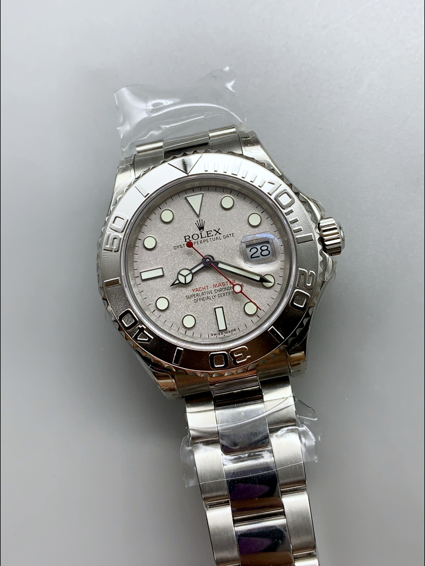 Rolex Super Clone Yachtmaster Swiss Watch with ORIGINAL ROLEX ROLESIUM DIAL - view 3