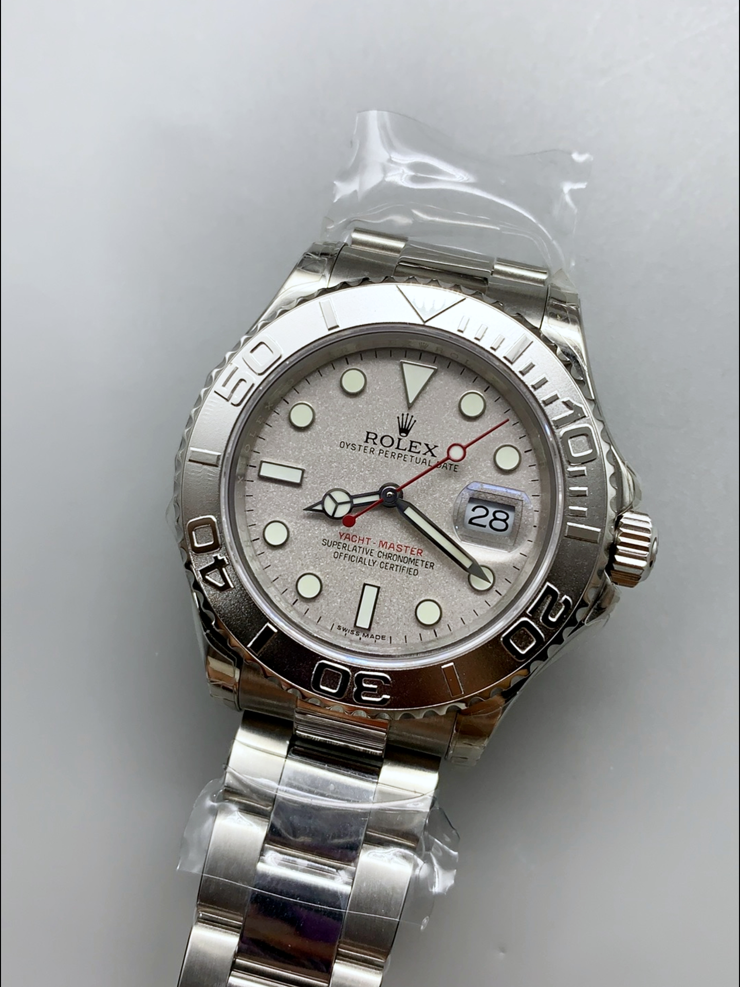 Rolex Super Clone Yachtmaster Swiss Watch with ORIGINAL ROLEX ROLESIUM DIAL - view 4