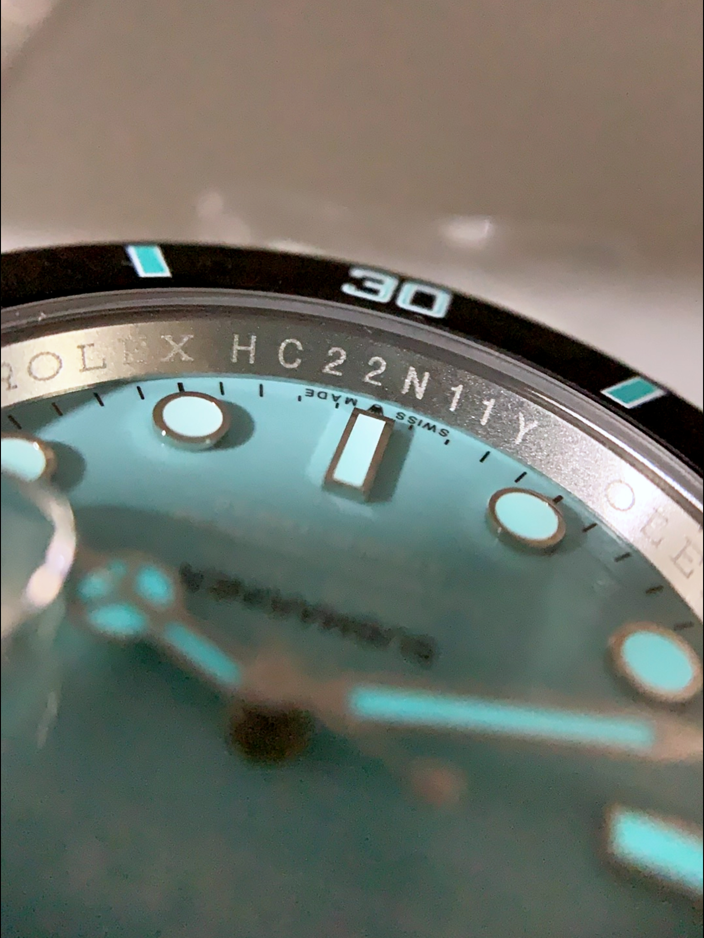 Rolex Submariner DiW Sandblasted Steel Casing Carbon Fiber Bezel Watch Tiffany Blue Dial - Super Clone Watch - view 5