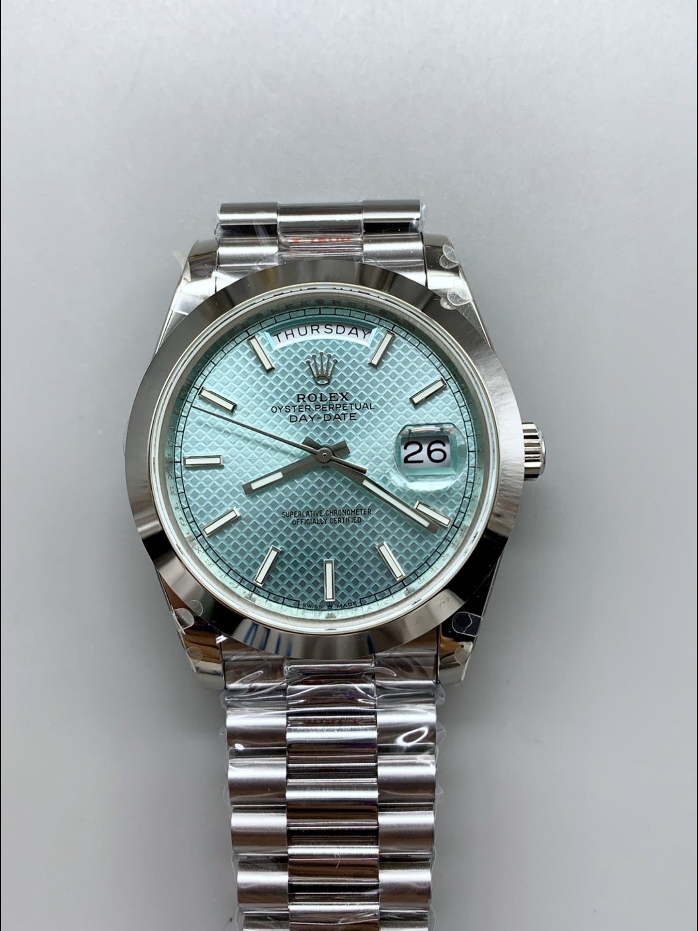 Rolex Day Date Presidential M228206-0004 904L Steel 40MM - Light Blue Dial 1:1 Mirror Quality Watch - Super Clone Watch - view 2