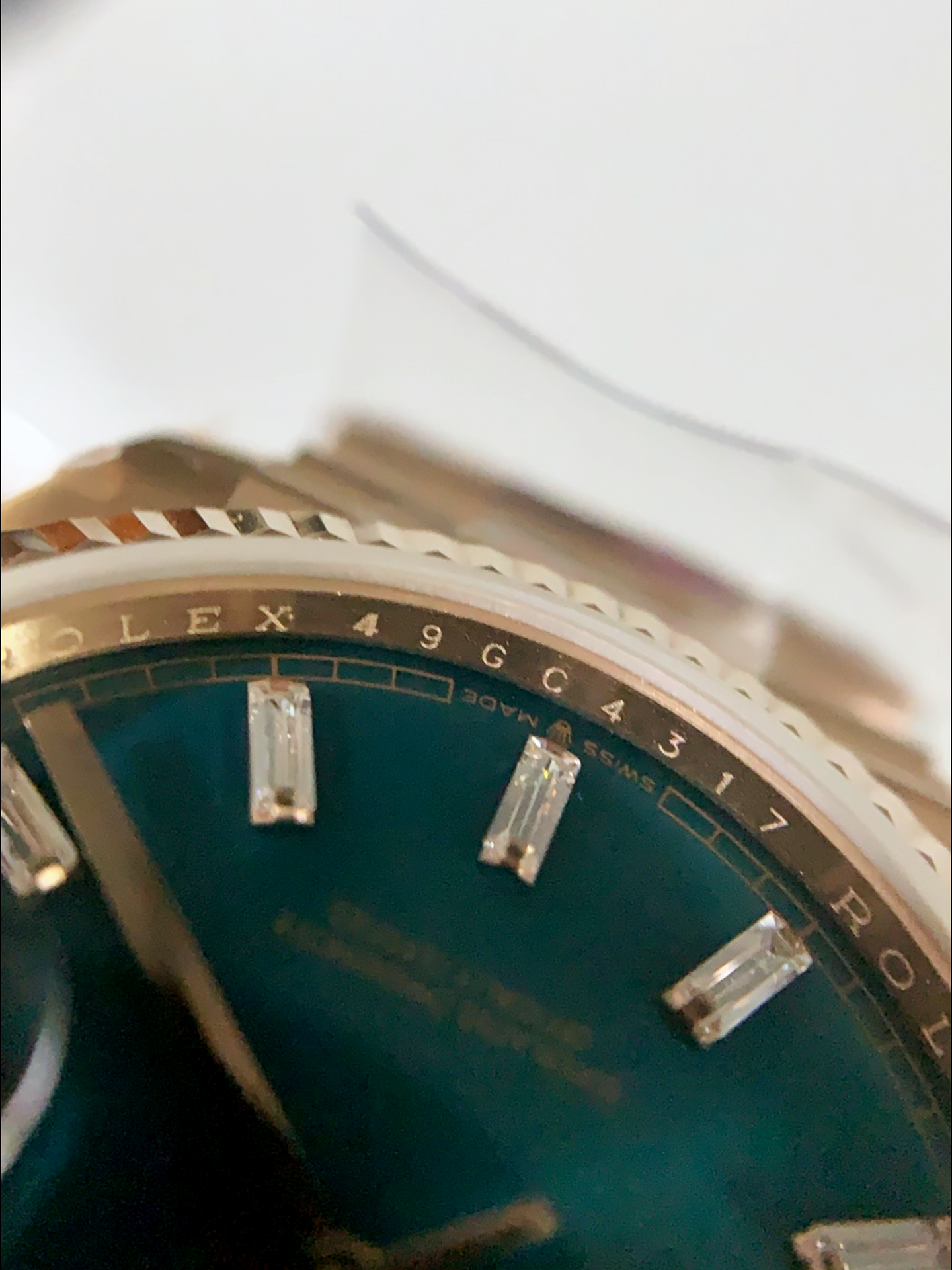 Rolex Day Date Super Clone Rose Gold Blue Dial Crystal Numerals Watch 36MM - 1:1 Mirror Quality - view 5