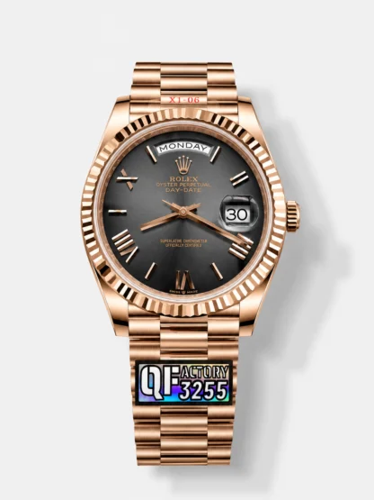 Rolex Day Date Presidential 18K Rose Gold Watch 40MM - Brown Dial 1:1 Mirror Quality - Super Clone Watch - view 1