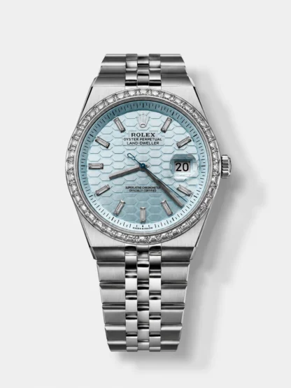 Rolex Land-Dweller 127336 Ice Blue Honeycomb 40MM Swiss Super Clone Watch - view 1