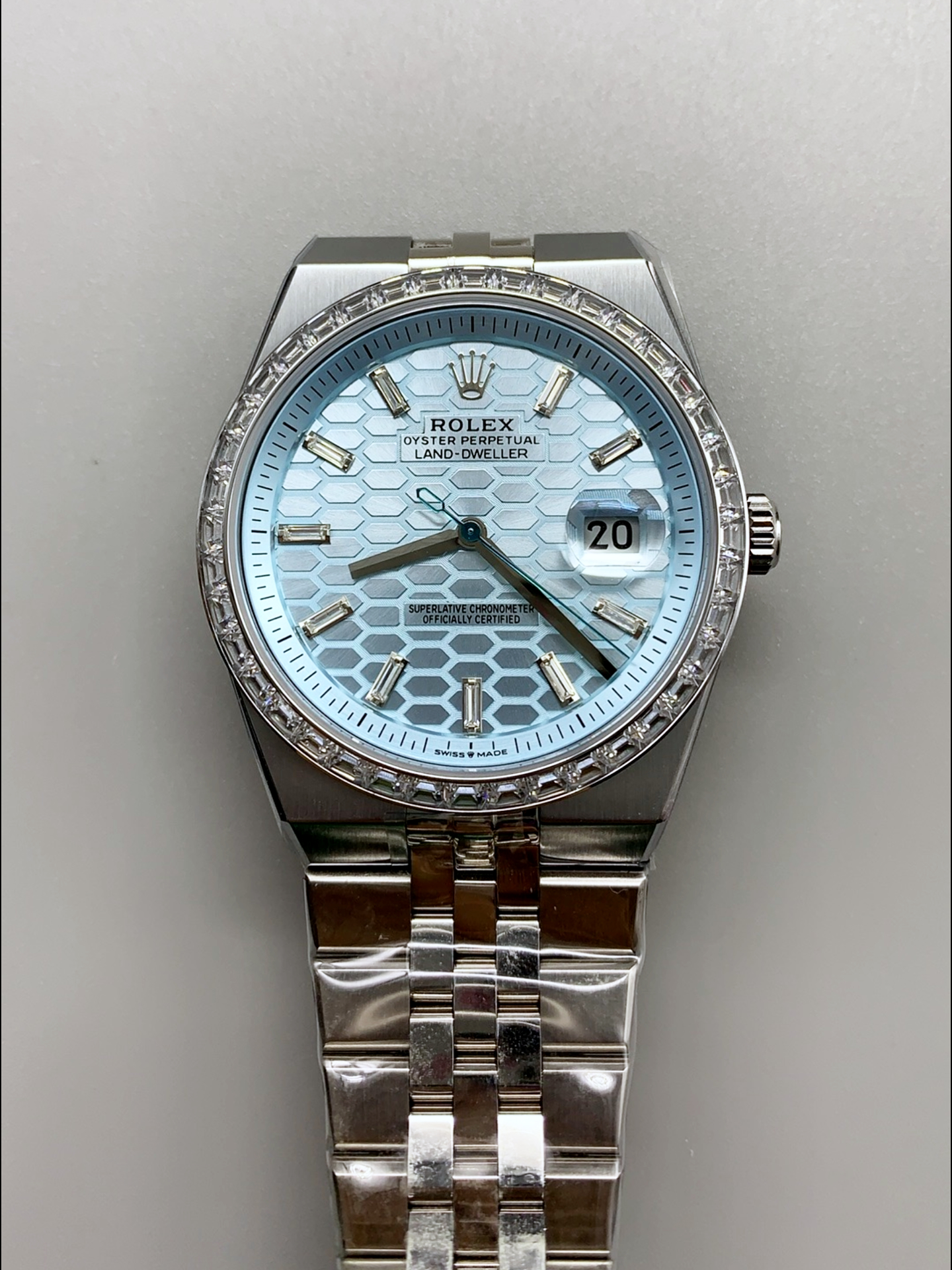 Rolex Land-Dweller 127336 Ice Blue Honeycomb 40MM Swiss Super Clone Watch - view 2