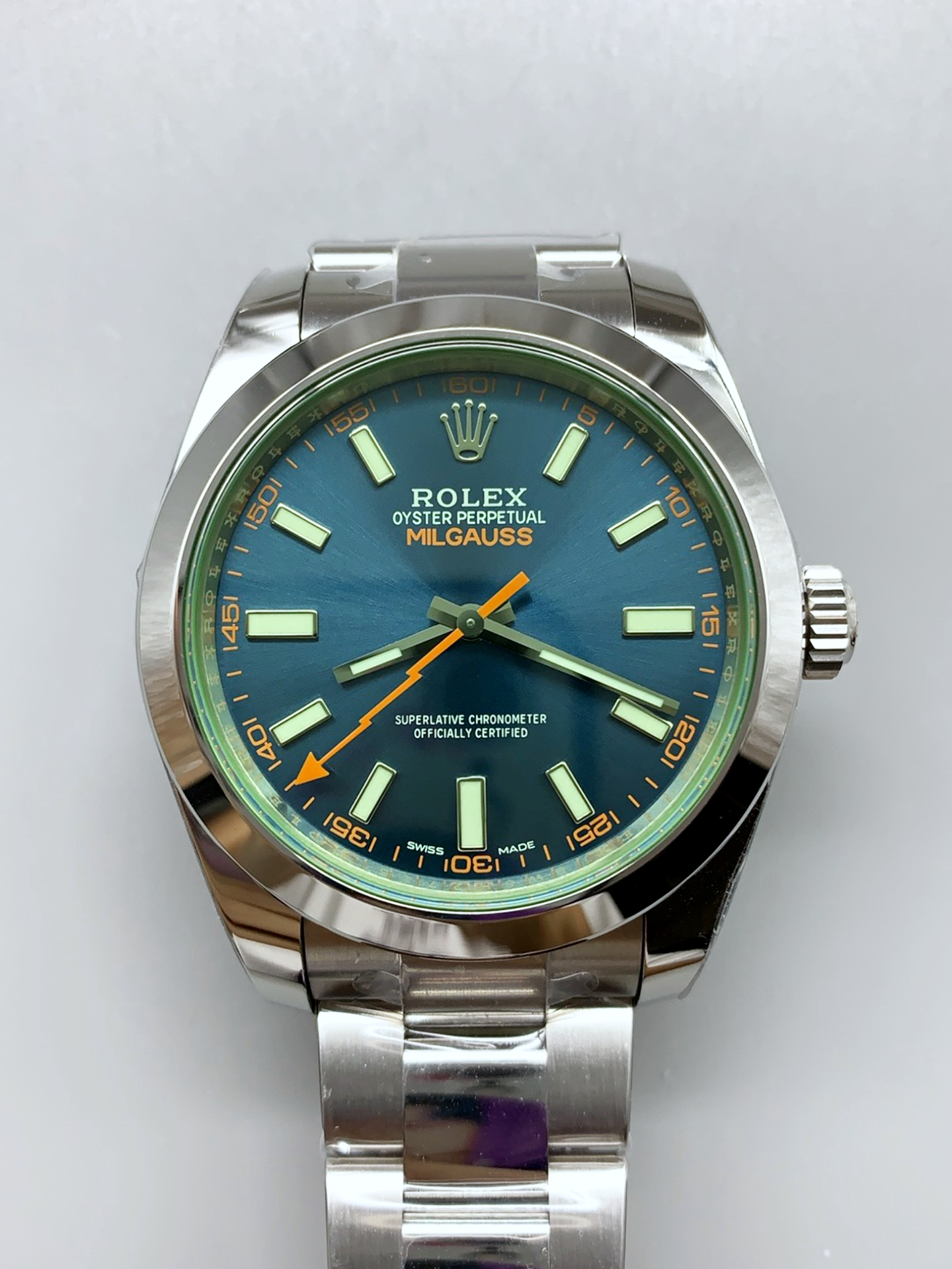 Rolex Milgauss 116400GV Swiss Watch with Blue Dial - Super Clone Watch - view 2