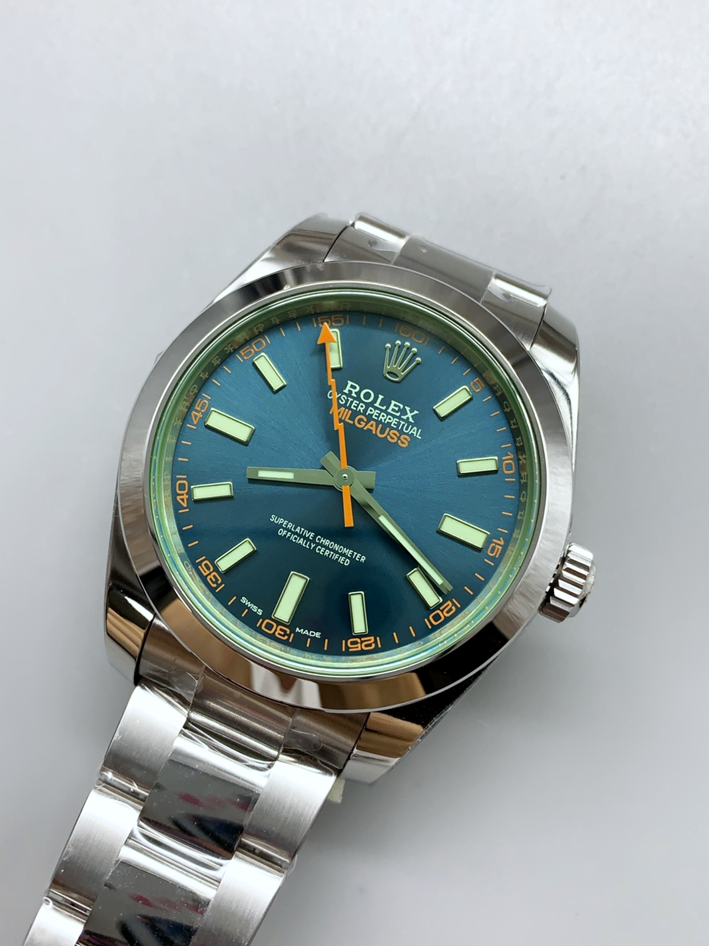 Rolex Milgauss 116400GV Swiss Watch with Blue Dial - Super Clone Watch - view 4