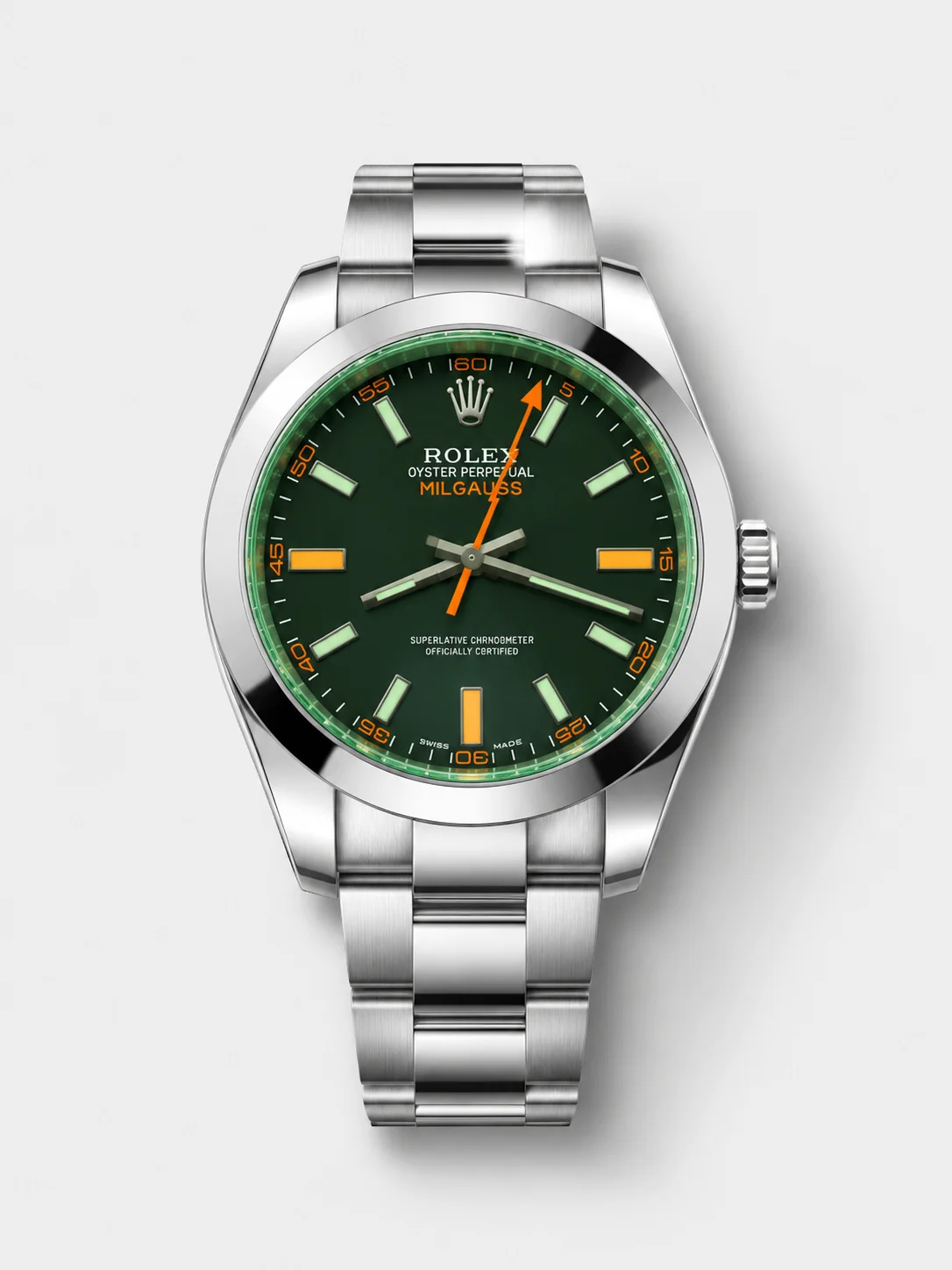 Rolex Milgauss 116400M Swiss Watch with Black Dial - Ultimate 904L Steel Watch - Super Clone Watch - view 1