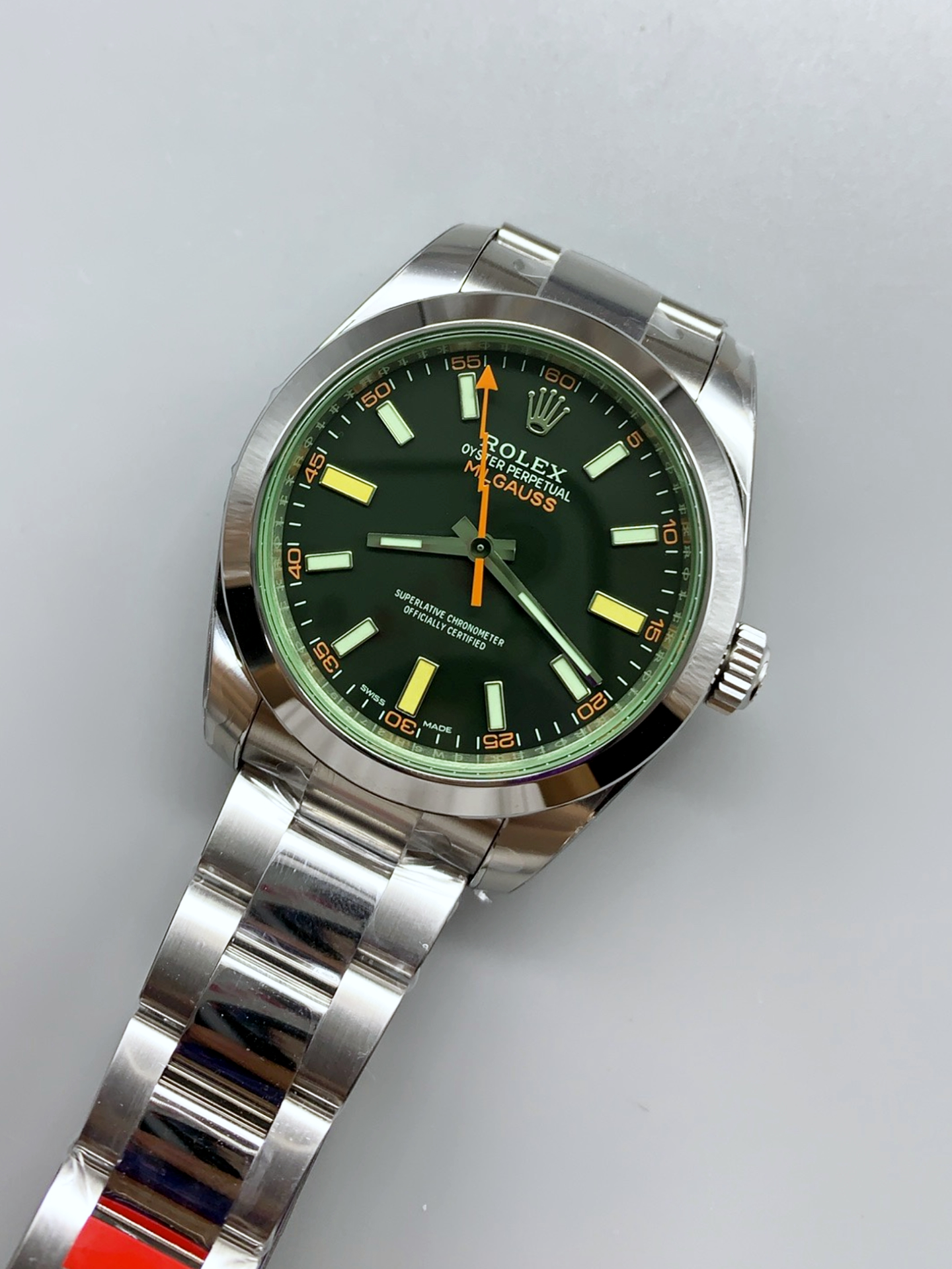 Rolex Milgauss 116400M Swiss Watch with Black Dial - Ultimate 904L Steel Watch - Super Clone Watch - view 3