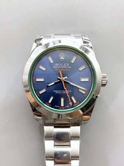 Rolex Milgauss 116400M Swiss Watch with BLUE Dial - Ultimate 904L Steel Watch - Super Clone Watch - view 1
