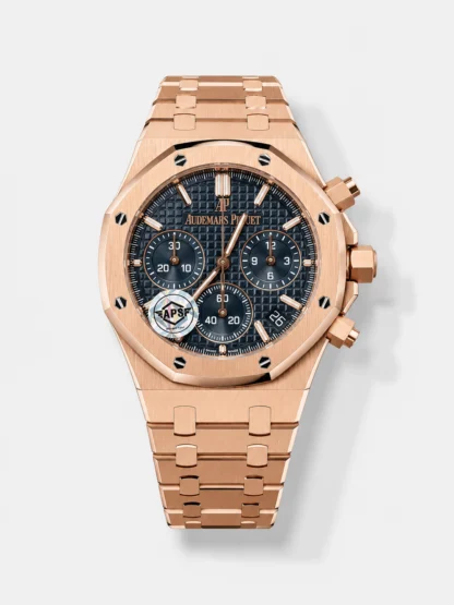 Royal Oak Chrono 26240 Rose Gold Strap in Blue Dial Super Clone Watch - view 1