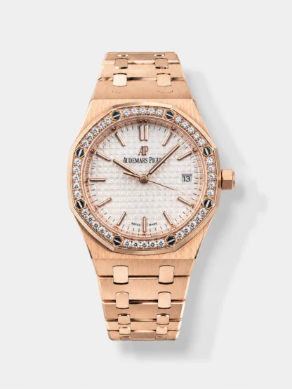 Audemars Piguet Royal Oak Swiss Automatic 34MM Swiss Watch in Rose Gold Casing - 1:1 Mirror Super Clone Edition - view 1