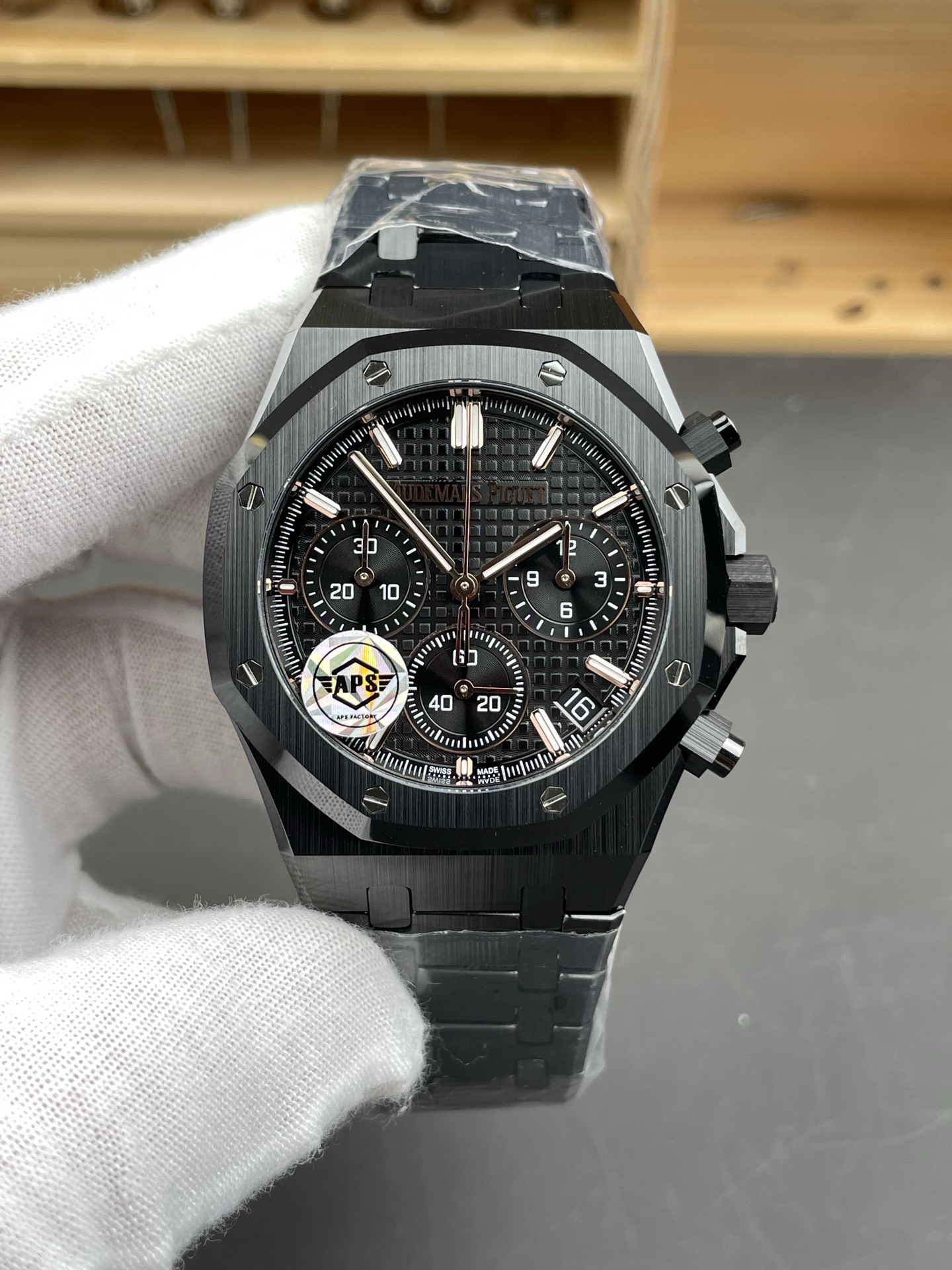 Royal Oak Chrono 26240 Black Ceramic Super Clone Watch - view 3