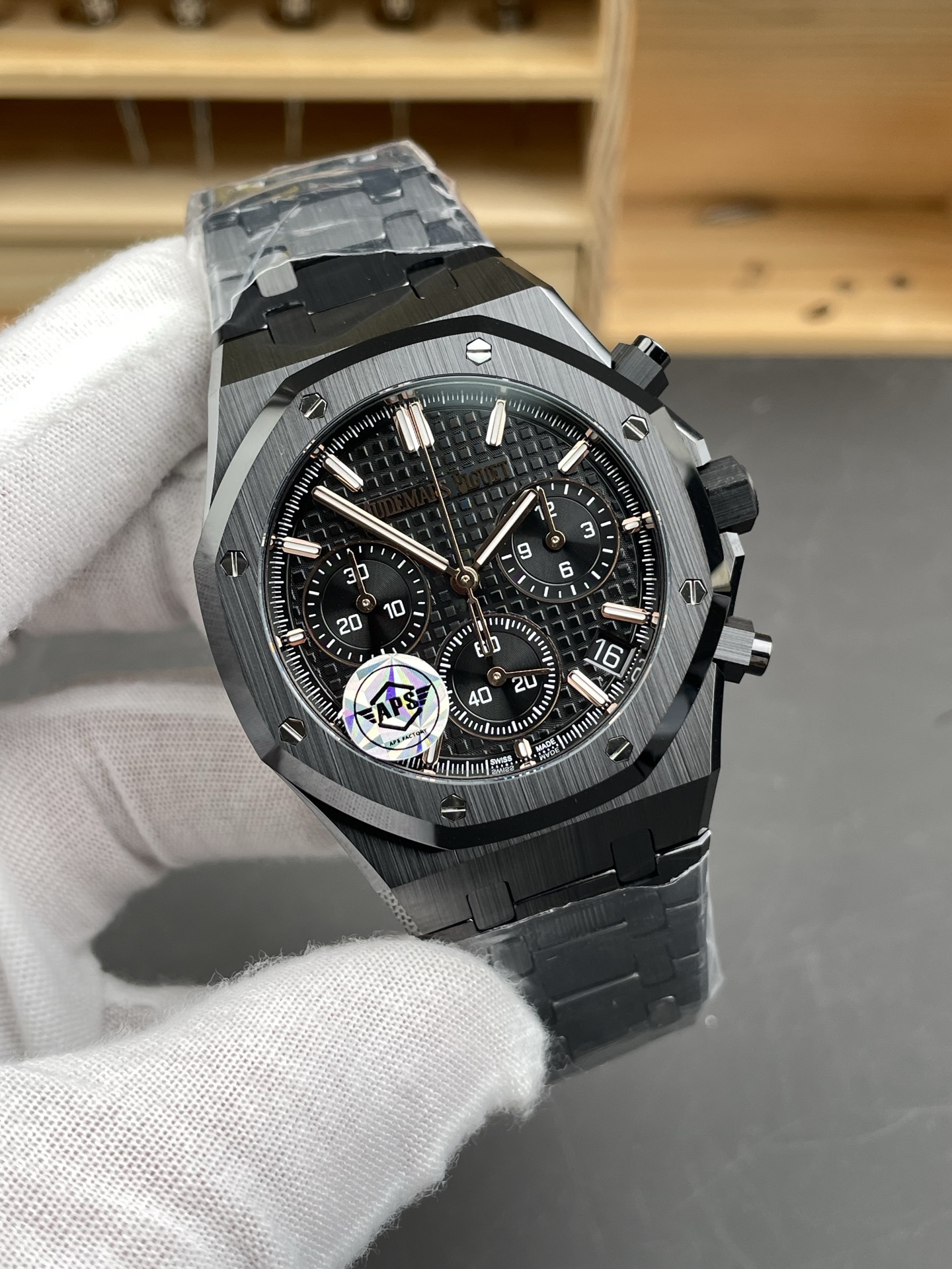 Royal Oak Chrono 26240 Black Ceramic Super Clone Watch - view 4